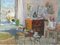 Home Studio, 1950s, Oil on Canvas, Framed 10