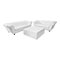 White Leather Living Room Set, 1990s, Set of 3, Image 5