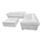 White Leather Living Room Set, 1990s, Set of 3, Image 3