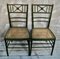 Antique French Napoleon III Faux Bamboo Opera Chairs, 1840, Set of 2 5