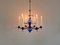 Art Glass and Wrought Iron Chandelier by Erik Höglund for Boda, 1960s, Image 6