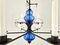 Art Glass and Wrought Iron Chandelier by Erik Höglund for Boda, 1960s, Image 3
