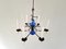 Art Glass and Wrought Iron Chandelier by Erik Höglund for Boda, 1960s, Image 4