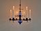 Art Glass and Wrought Iron Chandelier by Erik Höglund for Boda, 1960s 8