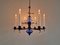 Art Glass and Wrought Iron Chandelier by Erik Höglund for Boda, 1960s, Image 8