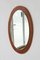 Specchio ovale in teak, anni '60, Immagine 2