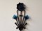 Sculptural Iron and Blue Glass Candle Sconce from Dantoft, 1960s, Image 4