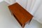 Danish Modern Teak and Oak Console Table with Cane Shelf, 1960s 11