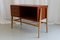 Danish Modern Teak and Oak Console Table with Cane Shelf, 1960s 6