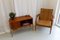 Danish Modern Teak and Oak Console Table with Cane Shelf, 1960s 15