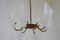 Danish Modern Teak and Brass Hanging Light, 1950s, Image 7