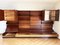 Danish Wall Shelf in Teak with Black Leather Seats, 1963, Image 3