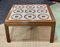 Vintage Coffee Table in Teak and Tiled Tray, 1970s, Image 1