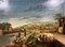 Französischer Schulkünstler, Flussufer, Ende 1800, Öl auf Leinwand 6