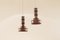 Brutalist Copper Pendant Lamps by Svend Aage Holm Sørensen, Set of 2 1