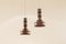 Brutalist Copper Pendant Lamps by Svend Aage Holm Sørensen, Set of 2, Image 1