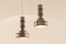Brutalist Copper Pendant Lamps by Svend Aage Holm Sørensen, Set of 2 3