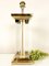 Vintage Brass and Glass Column Table Lamp, 1970s 2