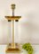 Vintage Brass and Glass Column Table Lamp, 1970s 4