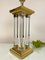 Vintage Brass and Glass Column Table Lamp, 1970s 3
