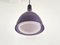 Vintage Purple and White Glass Pendant Lamps, 1960s, Set of 2 4