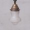 Small Mid-Century Opaque Glass and Brass Pendant Light, Image 6