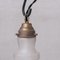 Small Mid-Century Opaque Glass and Brass Pendant Light 7