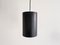 Danish Black Cylinder Pendant Lamps by Eila & John Meiling for Louis Poulsen, 1967, Set of 3 6