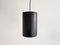 Danish Black Cylinder Pendant Lamps by Eila & John Meiling for Louis Poulsen, 1967, Set of 3, Image 6