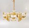 Scandinavian Chandelier in Brass and Glass from Orrefors, 1960s 2