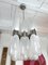 Lámpara de araña Torpedo italiana de metal de cristal de Murano de Carlo Nason para Mazzega, años 70, Imagen 4