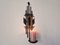 Sculptural Iron and Orange Glass Candle Sconce from Dantoft, 1960s, Image 6