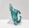 Vintage Teal Murano Glass Cornucopia Vase attributed to Archimede Seguso, Italy, 1950s 6