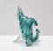 Vintage Teal Murano Glass Cornucopia Vase attributed to Archimede Seguso, Italy, 1950s, Image 6