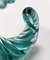 Vintage Teal Murano Glass Cornucopia Vase attributed to Archimede Seguso, Italy, 1950s 14