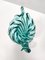 Vintage Teal Murano Glass Cornucopia Vase attributed to Archimede Seguso, Italy, 1950s, Image 5
