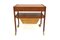 Scandinavian Worktable in Teak and Rattan, Sweden, 1960s 1