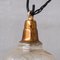 Mid-Century Brass and Glass Bell Pendant 5