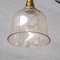 Mid-Century Brass and Glass Bell Pendant 3