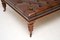 Taburete o mesa de centro victoriano antiguo grande de cuero, Imagen 7