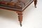 Taburete o mesa de centro victoriano antiguo grande de cuero, Imagen 8