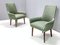 Vintage Italian Green Fabric and Beech Chairs, 1960s, Set of 2 1