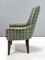 Italienische Vintage Stühle aus grünem Stoff & Buche, 1960er, 2er Set 9