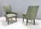 Chaises Vintage en Hêtre et Tissu Vert, Italie, 1960s, Set de 2 6