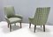 Italienische Vintage Stühle aus grünem Stoff & Buche, 1960er, 2er Set 6