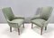 Vintage Italian Green Fabric and Beech Chairs, 1960s, Set of 2 3