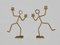Portacandele Dancing Man in tondino di metallo saldato, anni '70, set di 2, Immagine 3