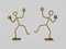 Portacandele Dancing Man in tondino di metallo saldato, anni '70, set di 2, Immagine 2