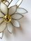 Italian Glass Flowers and Brass Sconces, 1970s, Set of 2, Image 2