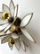 Italian Glass Flowers and Brass Sconces, 1970s, Set of 2, Image 4